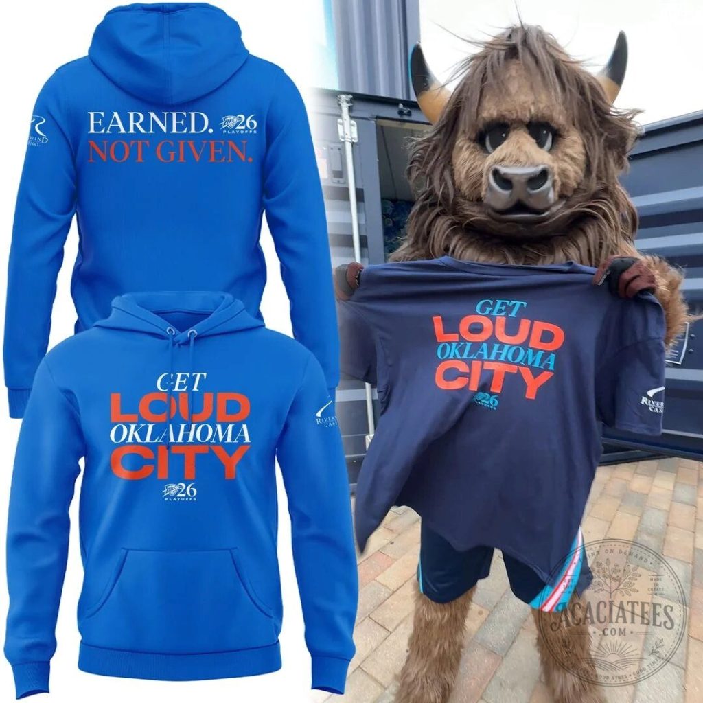 Oklahoma City Thunder Get Loud Playoffs Hoodie 27 Oklahoma City Thunder Get Loud Playoffs Hoodie