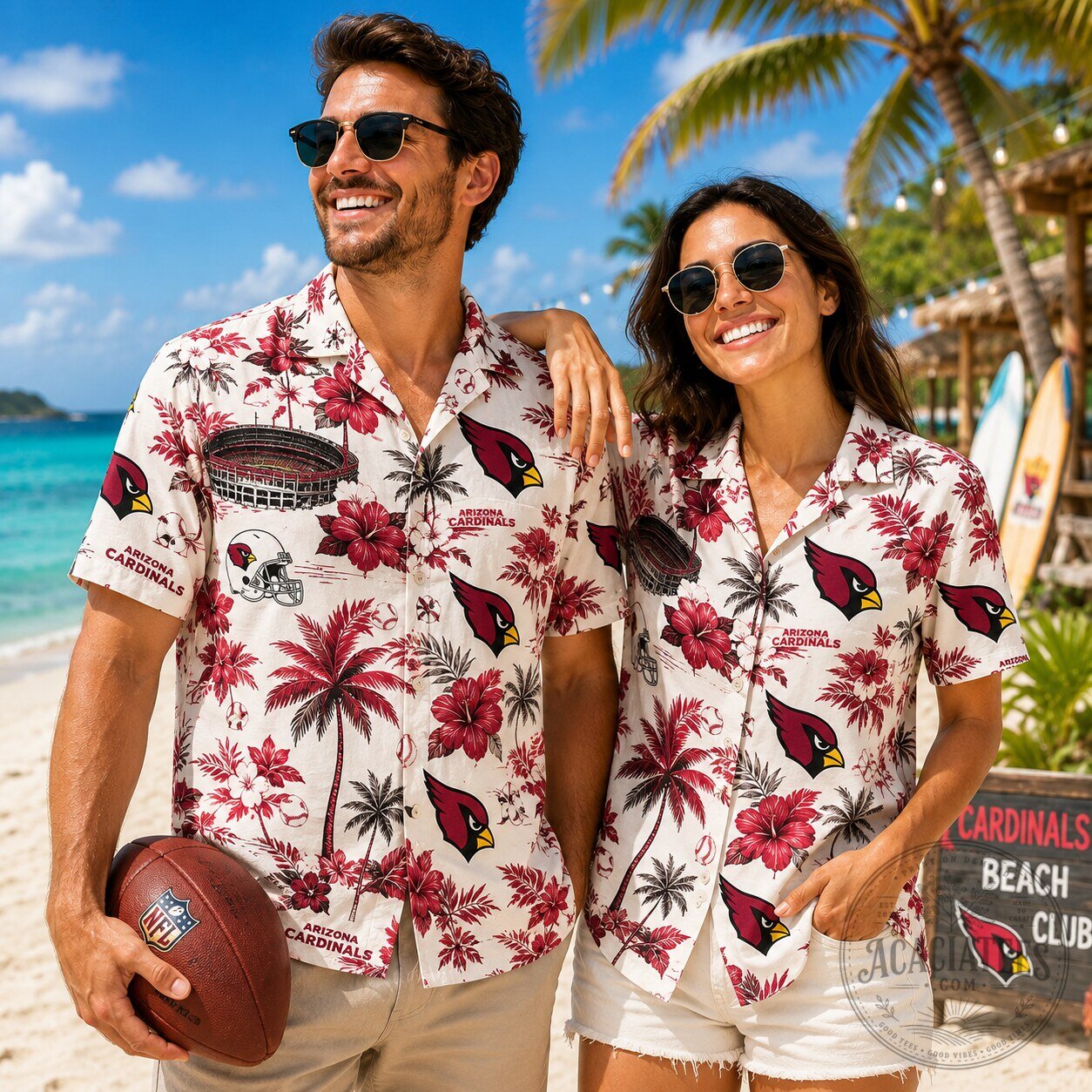 Arizona Cardinals Football Hawaiian Shirt for Men and Women NFL Fan Apparel