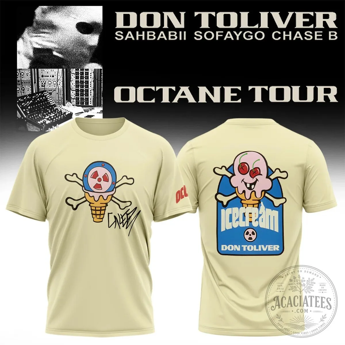 Don Toliver Octane Tour Ice Cream Cone Logo T-Shirt