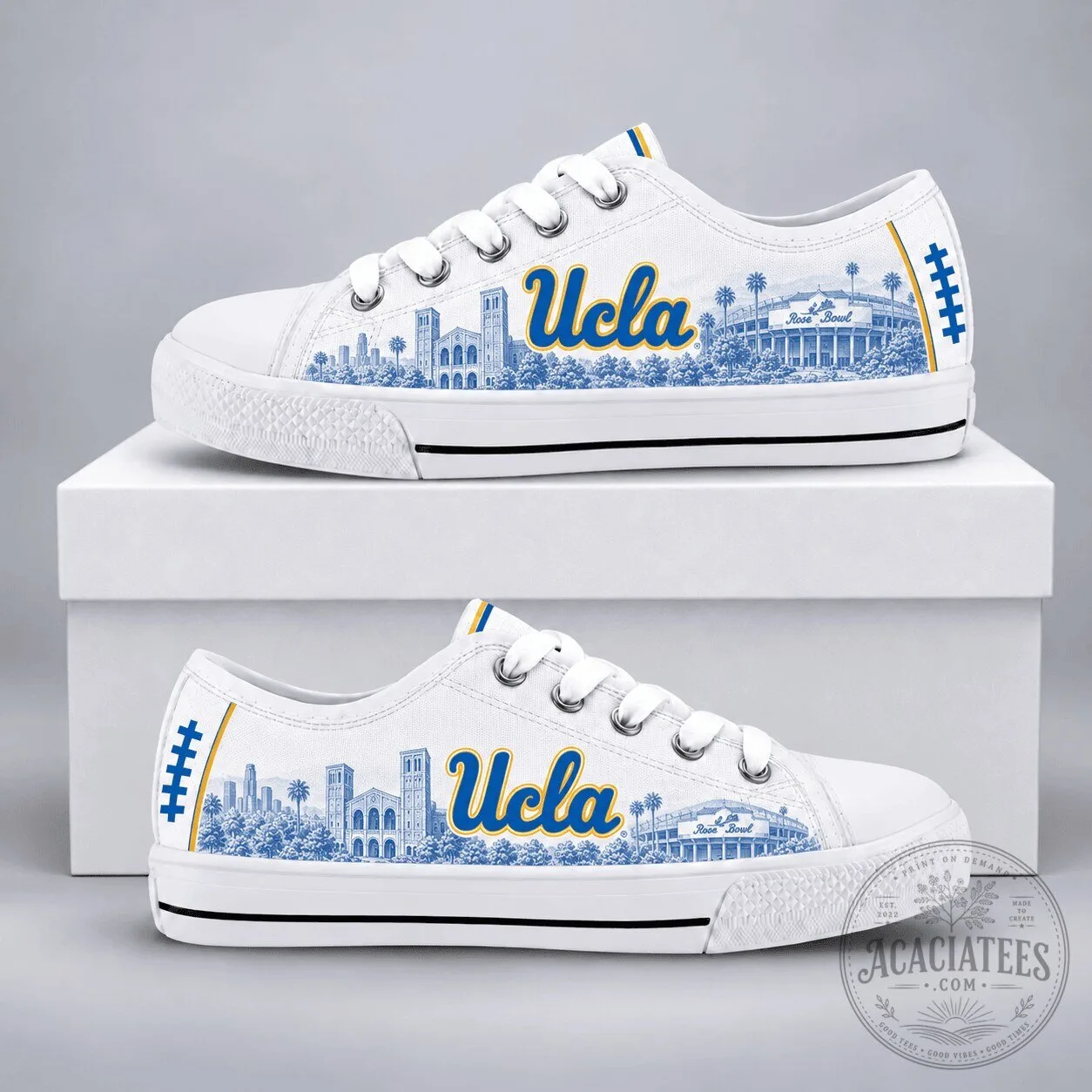 UCLA Bruins Rose Bowl Canvas Low Top Shoes
