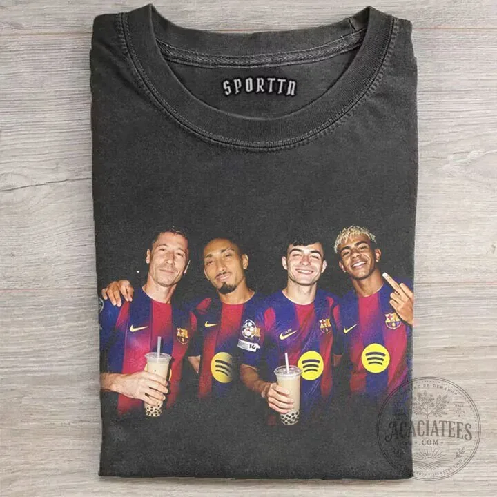 Lamine Yamal Barcelona Football Club Team Photo T-Shirt