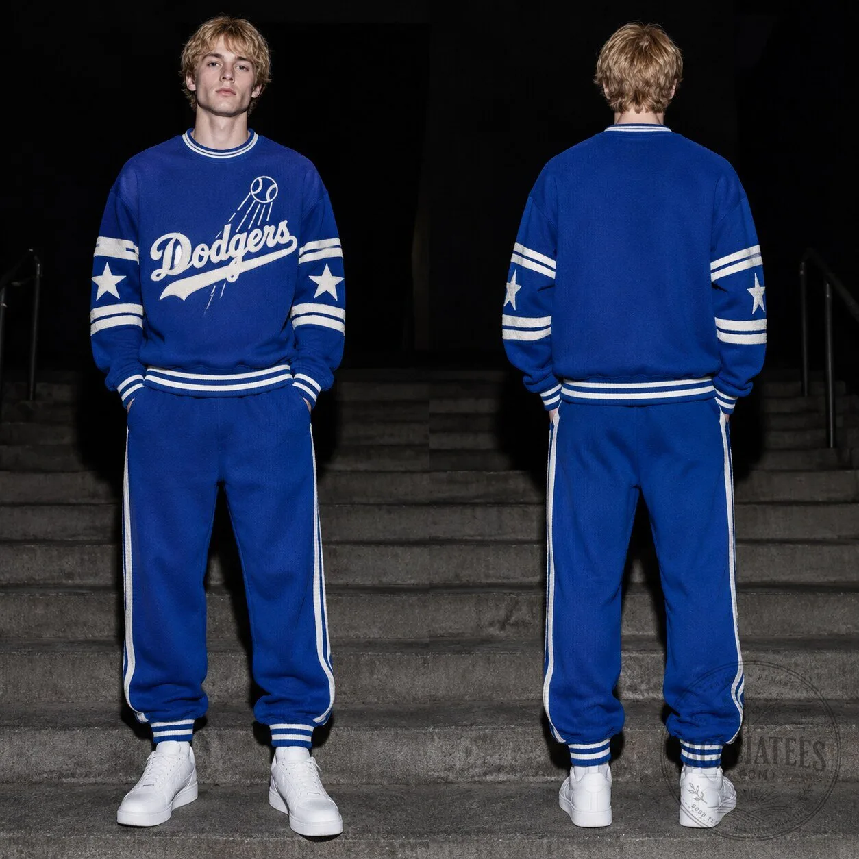 Los Angeles Dodgers Baseball Team Blue Crewneck Sweatshirt
