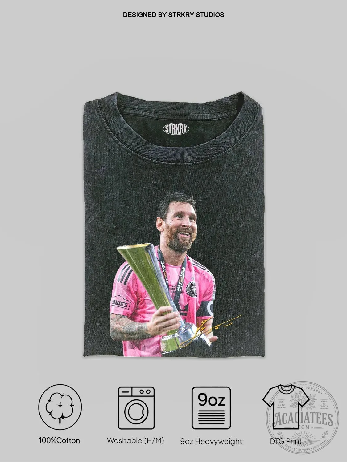 Lionel Messi Inter Miami Champion Leagues Cup Black T-Shirt