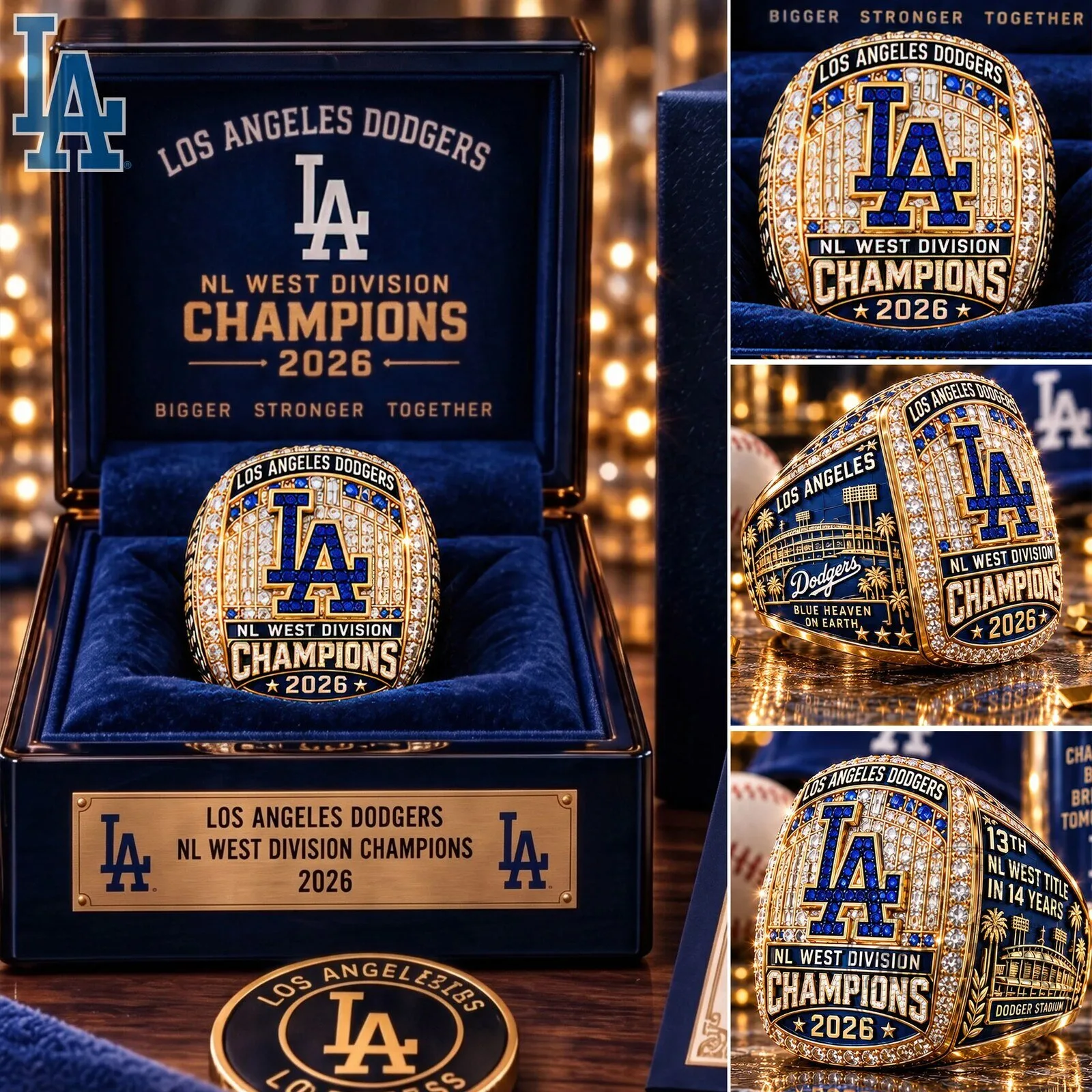 Los Angeles Dodgers 2026 NL West Division Champions Commemorative Ring