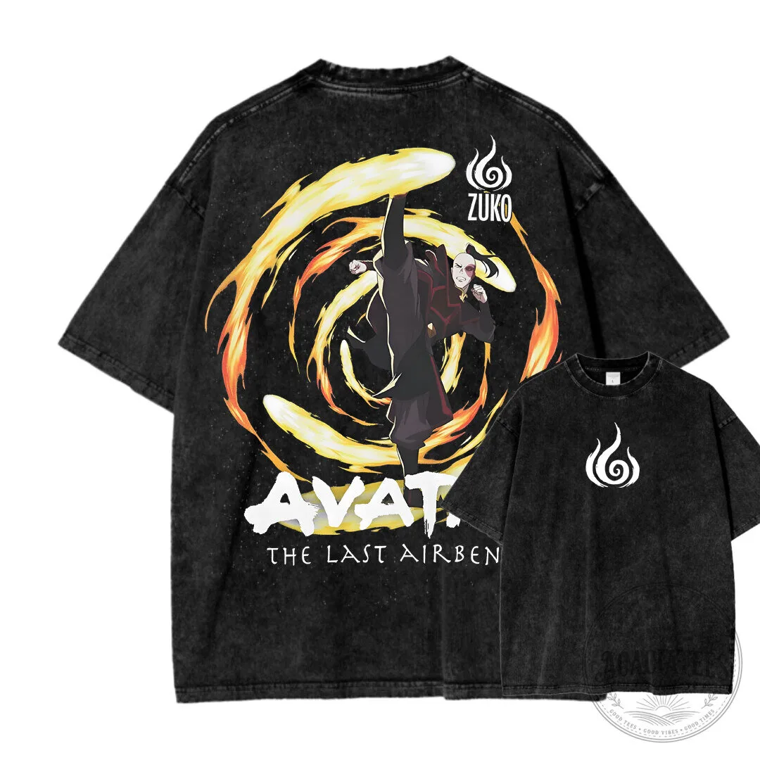 Avatar The Last Airbender Zuko Firebending Washed T-Shirt
