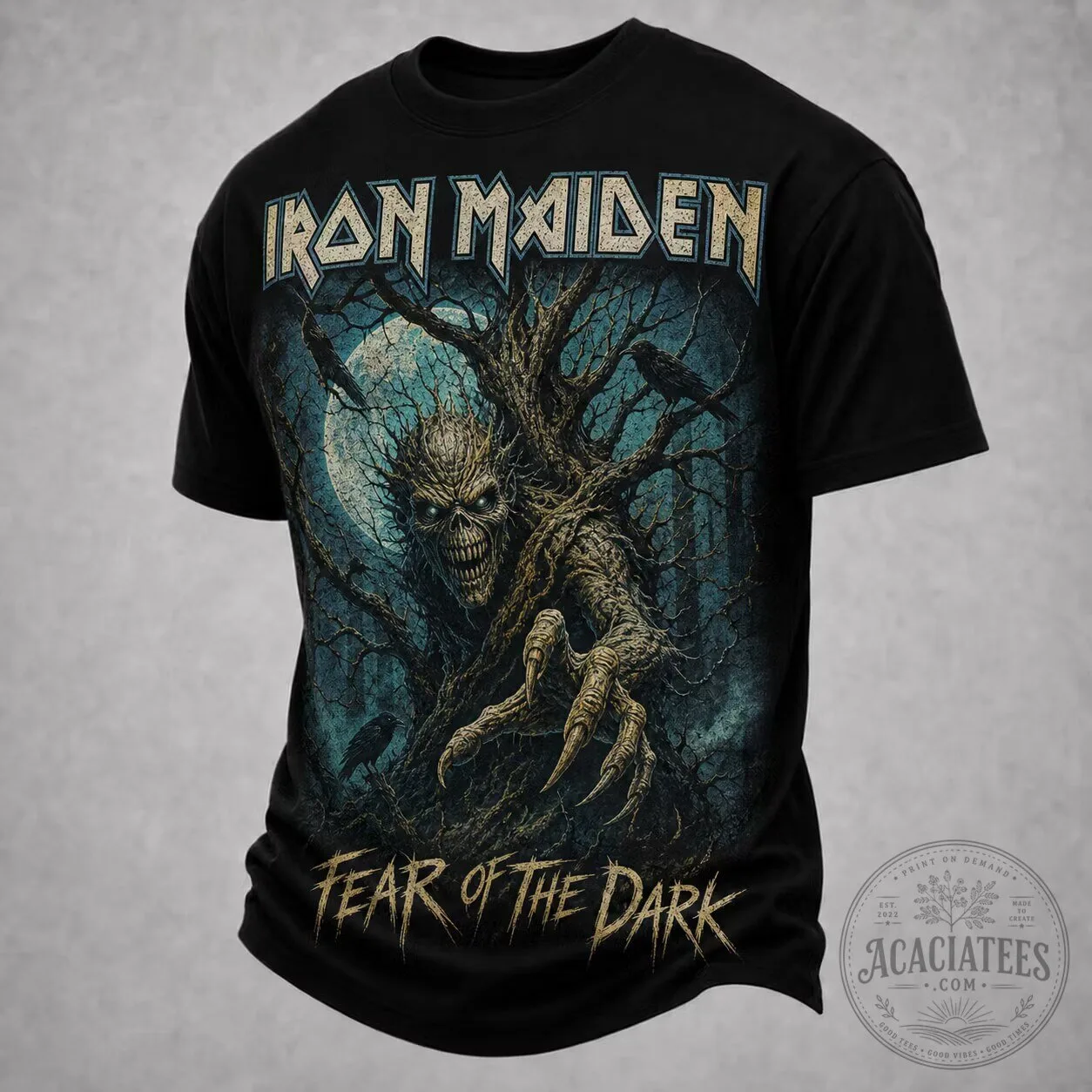 Iron Maiden Fear of the Dark Rock Band Shirt, Vintage Heavy Metal Music T-Shirt