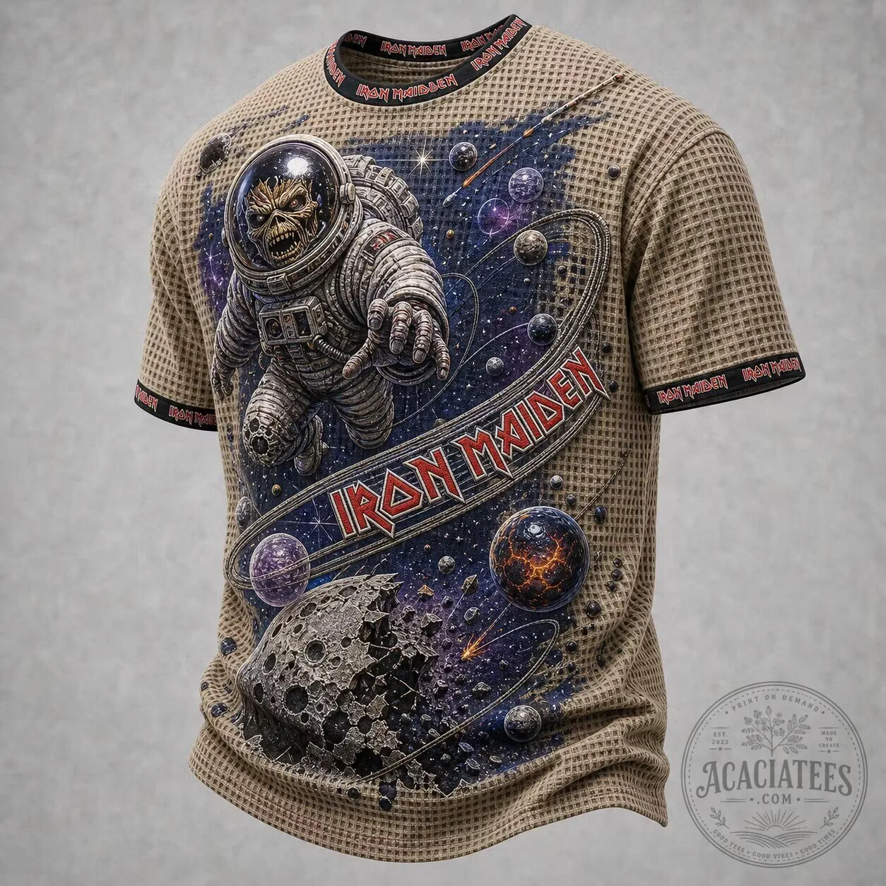 Iron Maiden rock band shirt, The Trooper Eddie Astronaut Heavy Metal T-Shirt