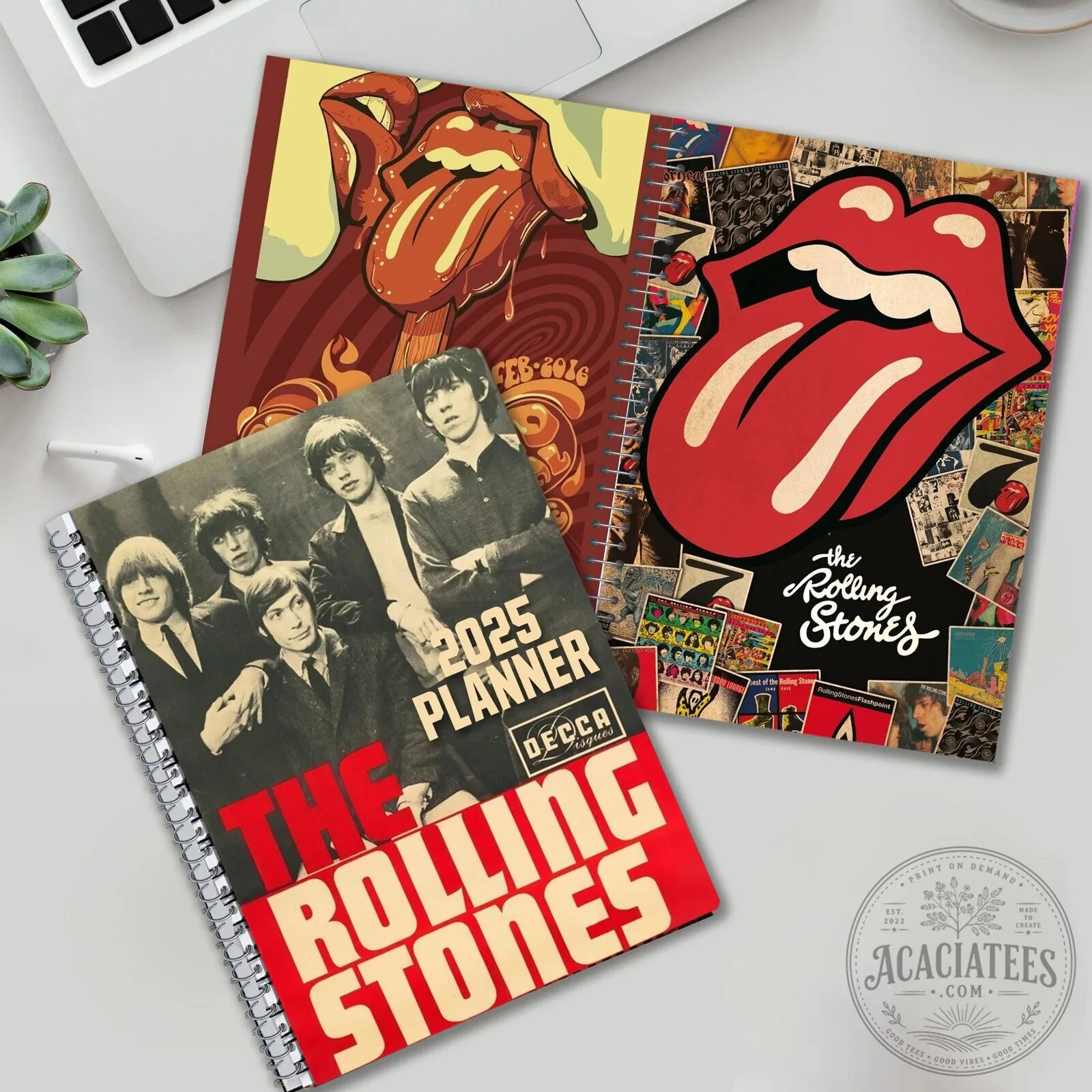 The Rolling Stones 2025 Planner Journal Notebook
