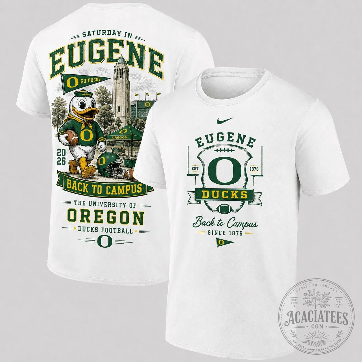 Oregon Ducks Back To Campus T-Shirt, University of Oregon Football Apparel