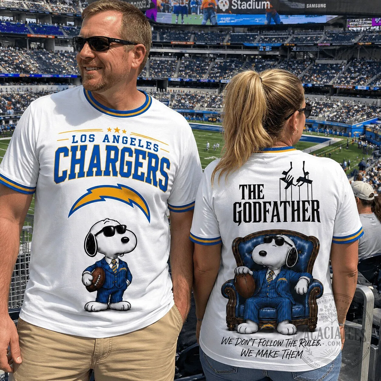 Los Angeles Chargers Football Snoopy The Godfather Rule Maker T-Shirt