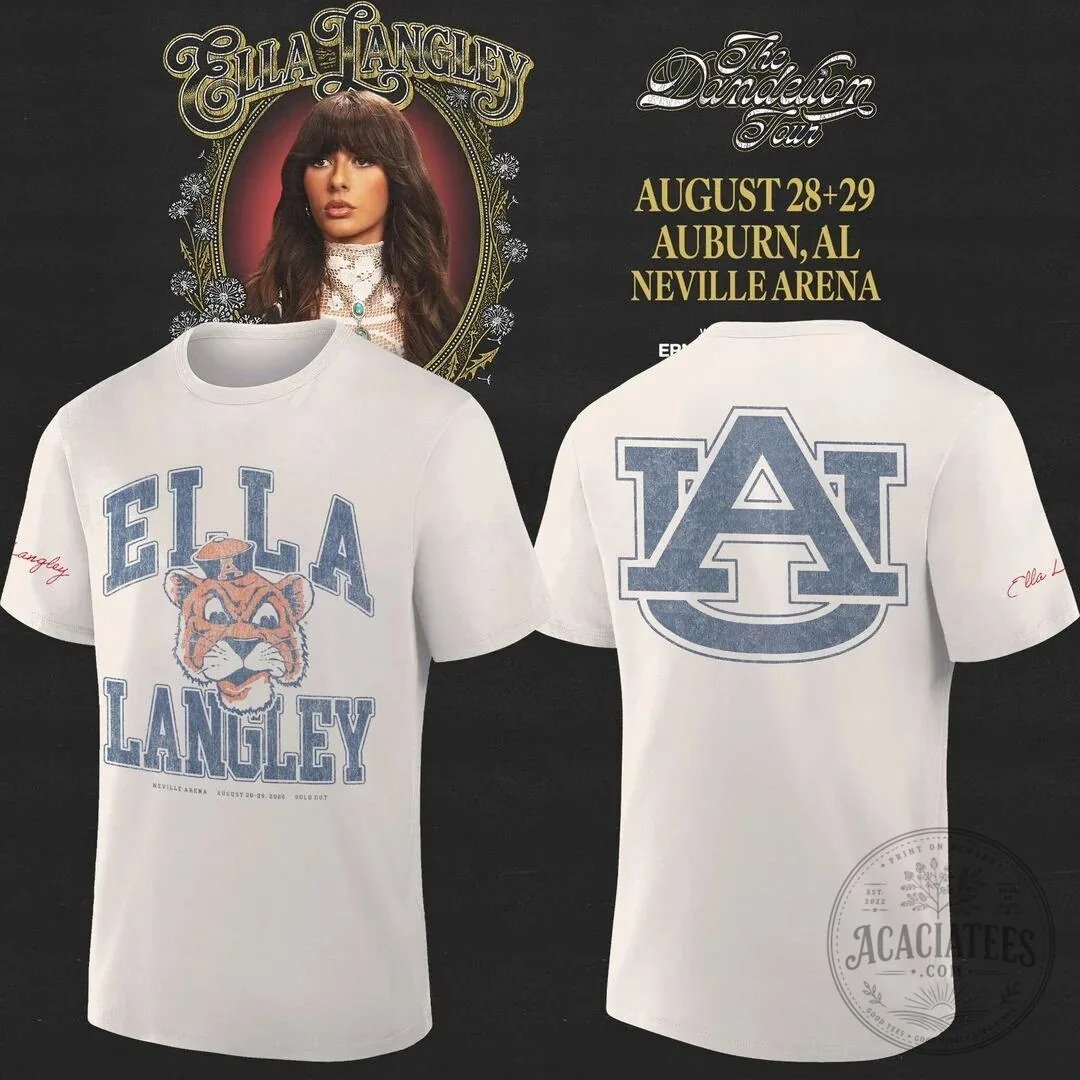 Ella Langley Auburn Tigers Dandelion Tour 2026 Neville Arena Concert T-Shirt