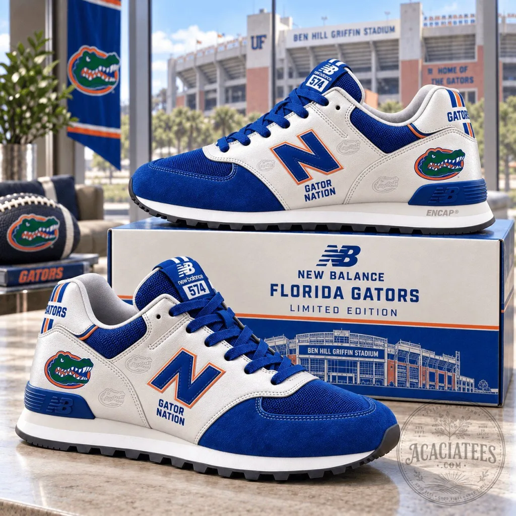 Florida Gators New Balance 574 Limited Edition Stadium Design Sneakers Florida Gators New Balance 574 Limited Edition Stadium Design Sneakers