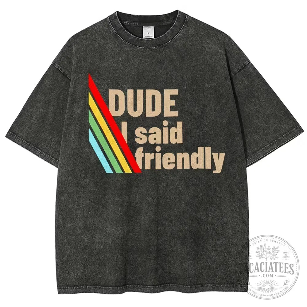 Dude I Said Friendly Arc Raiders Washed T-Shirt