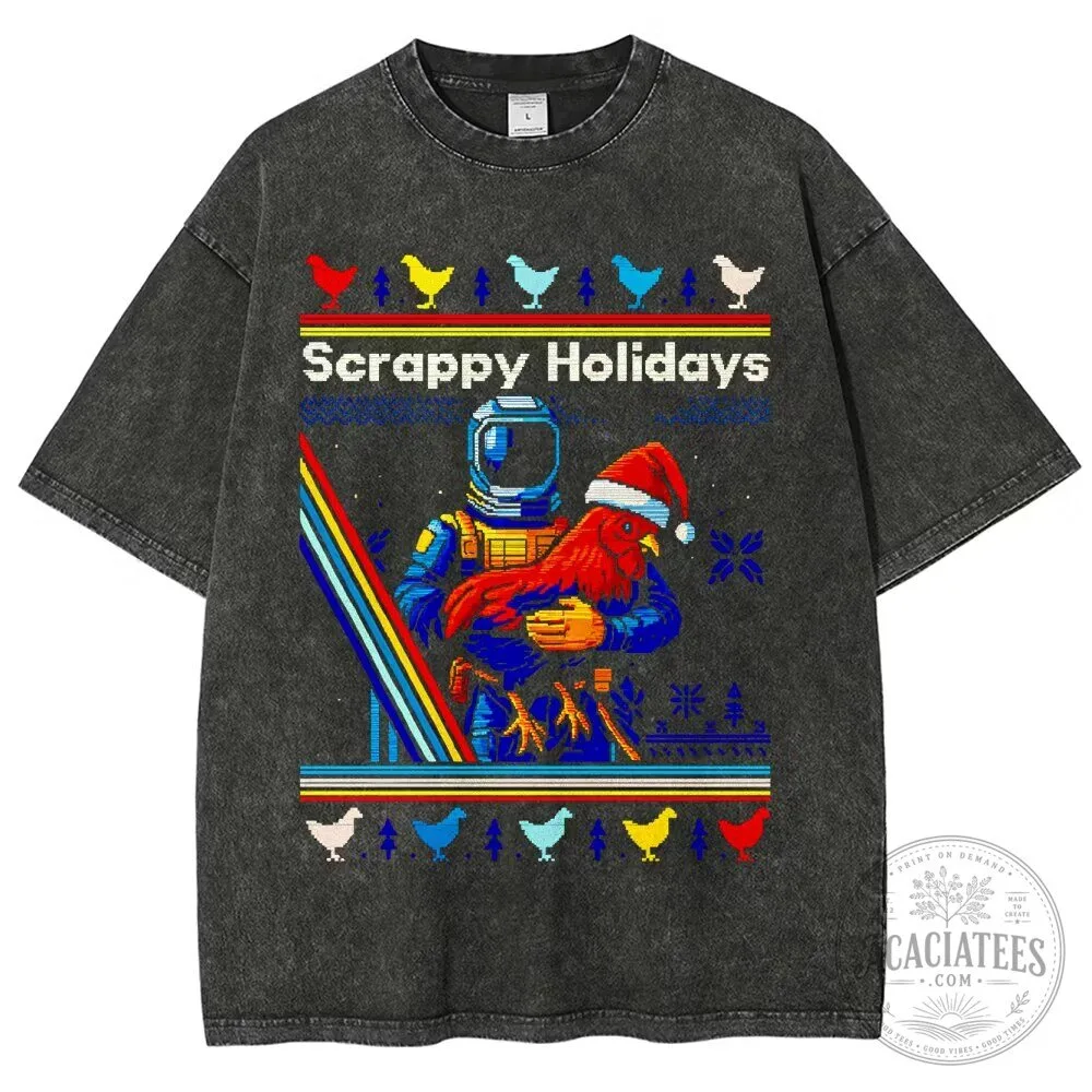 Arc Raiders Scrappy Holidays Christmas Astronaut with Chicken T-Shirt