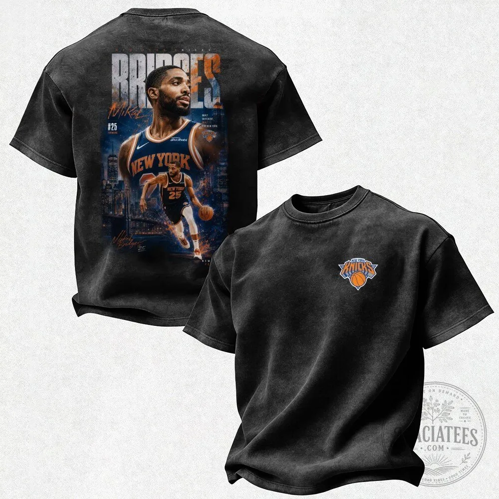 Mikal Bridges New York Knicks Basketball Player Graphic T-Shirt