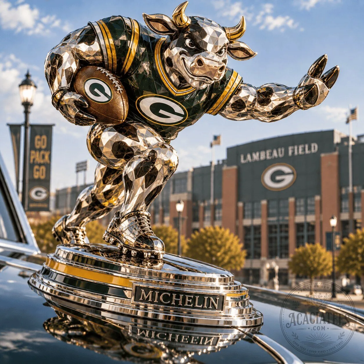 Green Bay Packers National Football League Car Hood Ornament Figurine 1 Green Bay Packers National Football League Car Hood Ornament Figurine