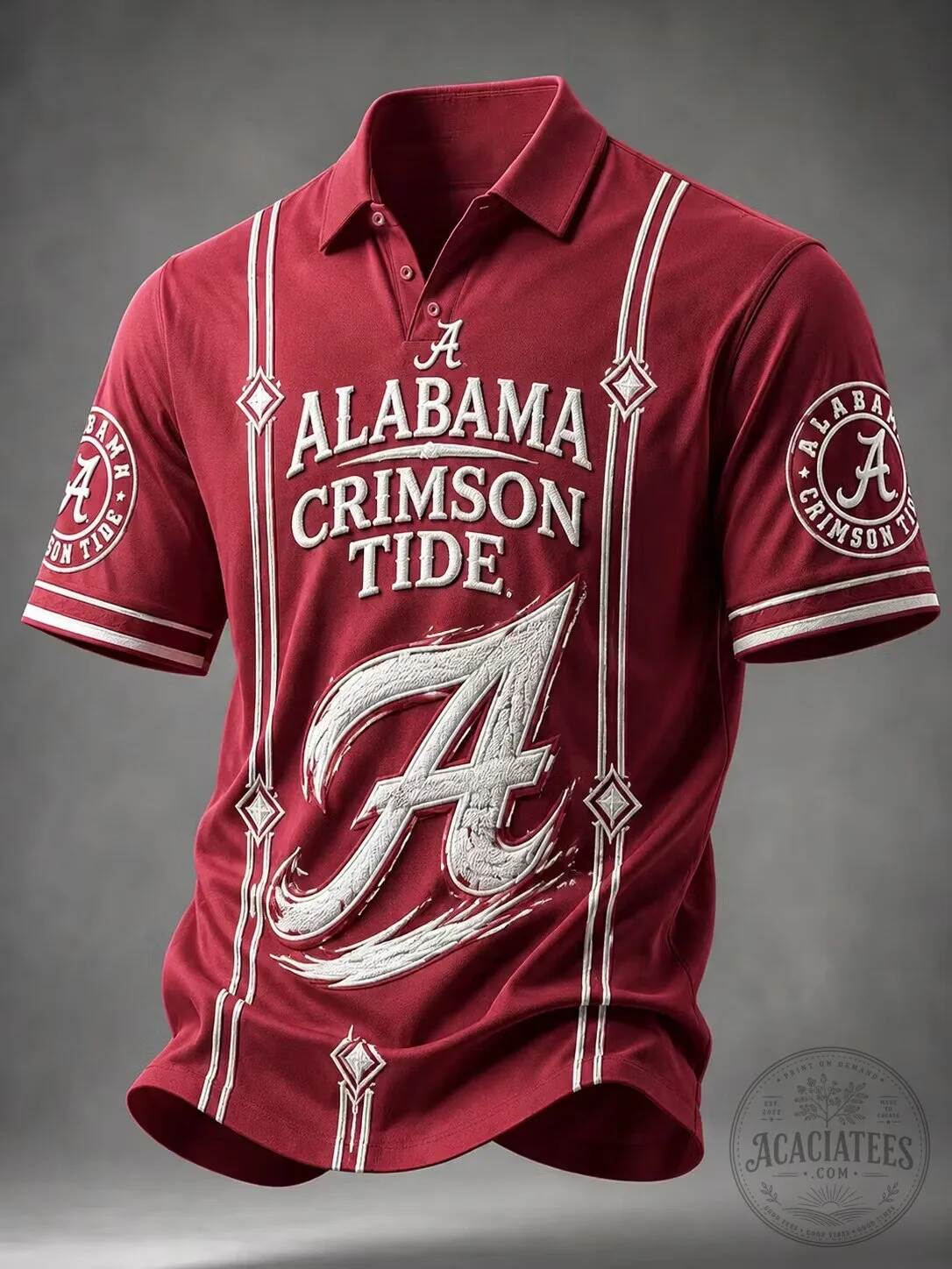 Alabama Crimson Tide Collegiate Football Team Fan Polo Shirt 1 Alabama Crimson Tide Collegiate Football Team Fan Polo Shirt
