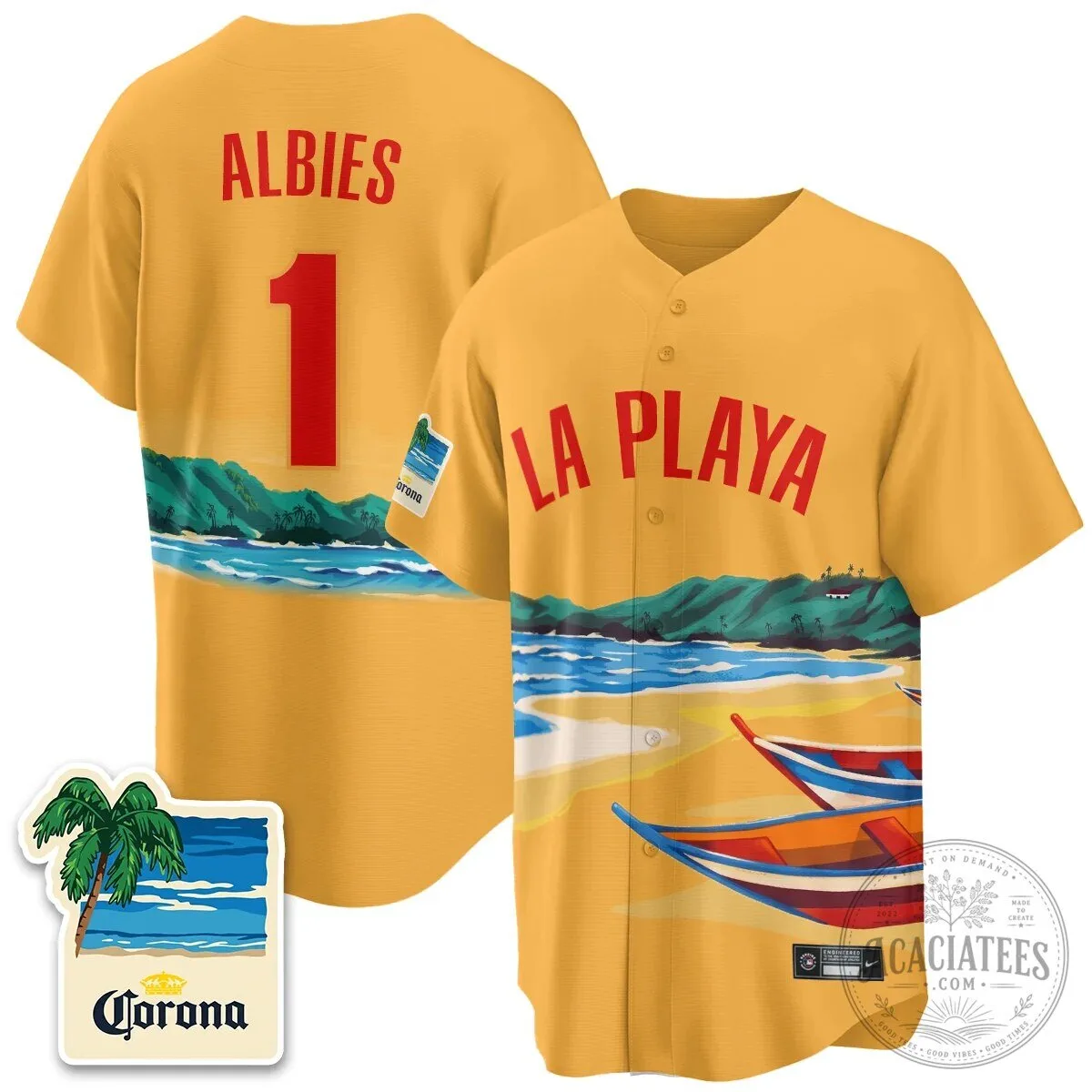 Iglesias 26 La Playa Beach Edition Baseball Jersey 18 Iglesias 26 La Playa Beach Edition Baseball Jersey