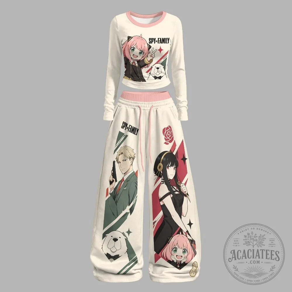 Spy x Family Anya Forger Loid Forger Yor Forger Anime Long-Sleeve Pants Set