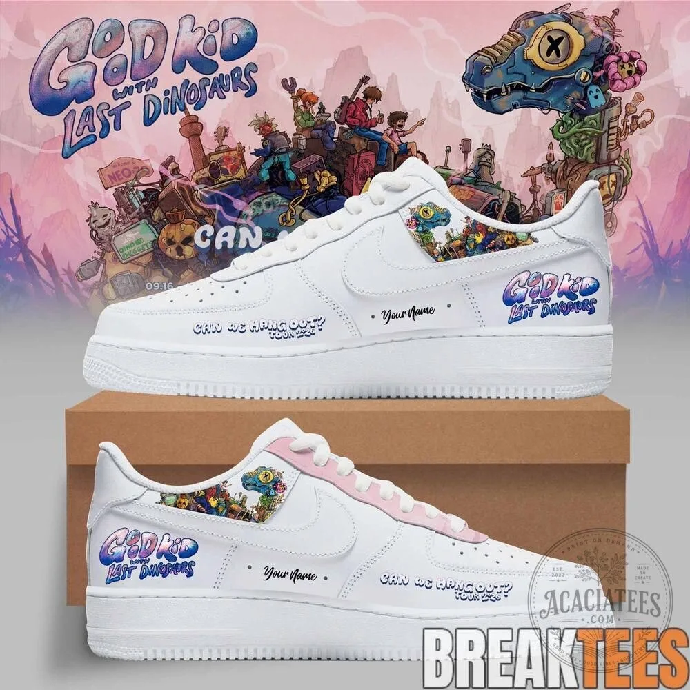 Good Kid Last Dinosaurs Can We Hang Out Tour 2026 Custom White Sneakers