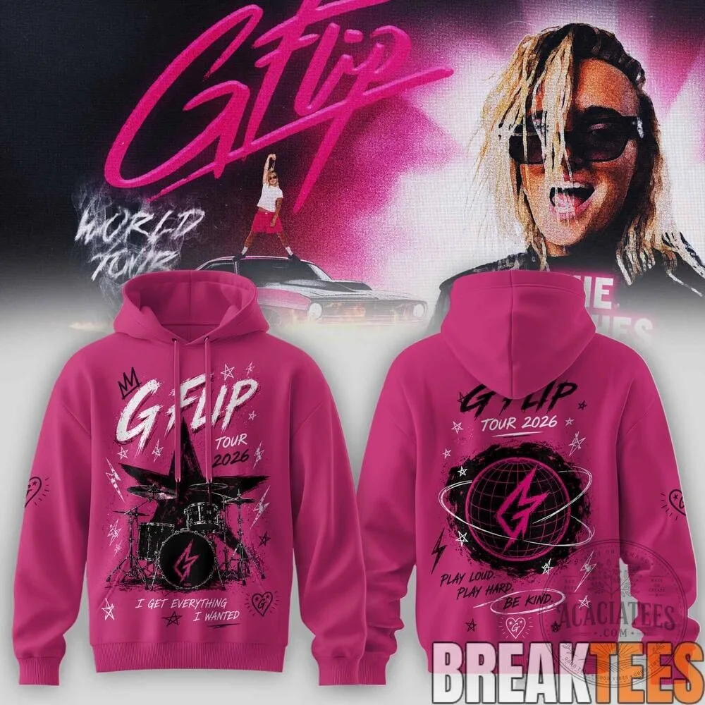 G Flip World Tour 2026 Music Concert Hot Pink Hoodie