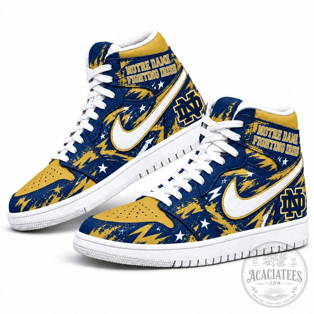 Notre Dame Fighting Irish Custom High Top Sneakers