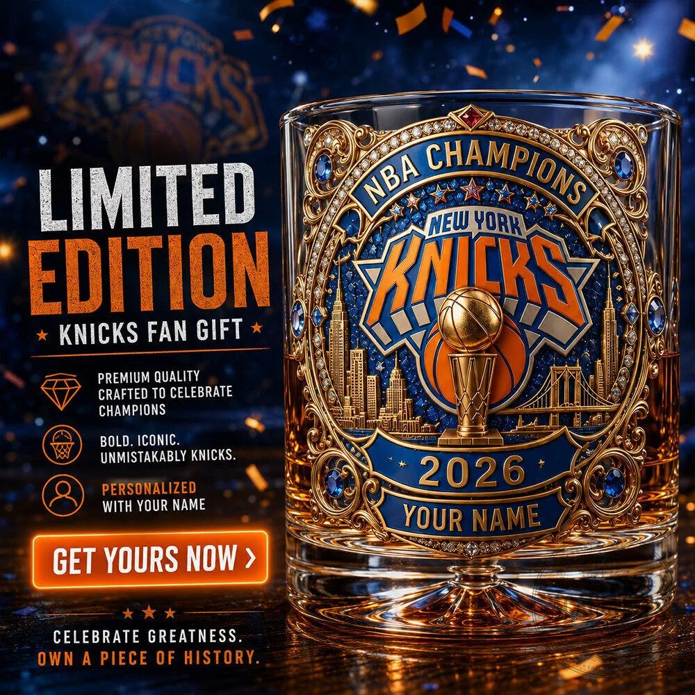 New York Knicks NBA Champions Personalized Whiskey Glass Mug