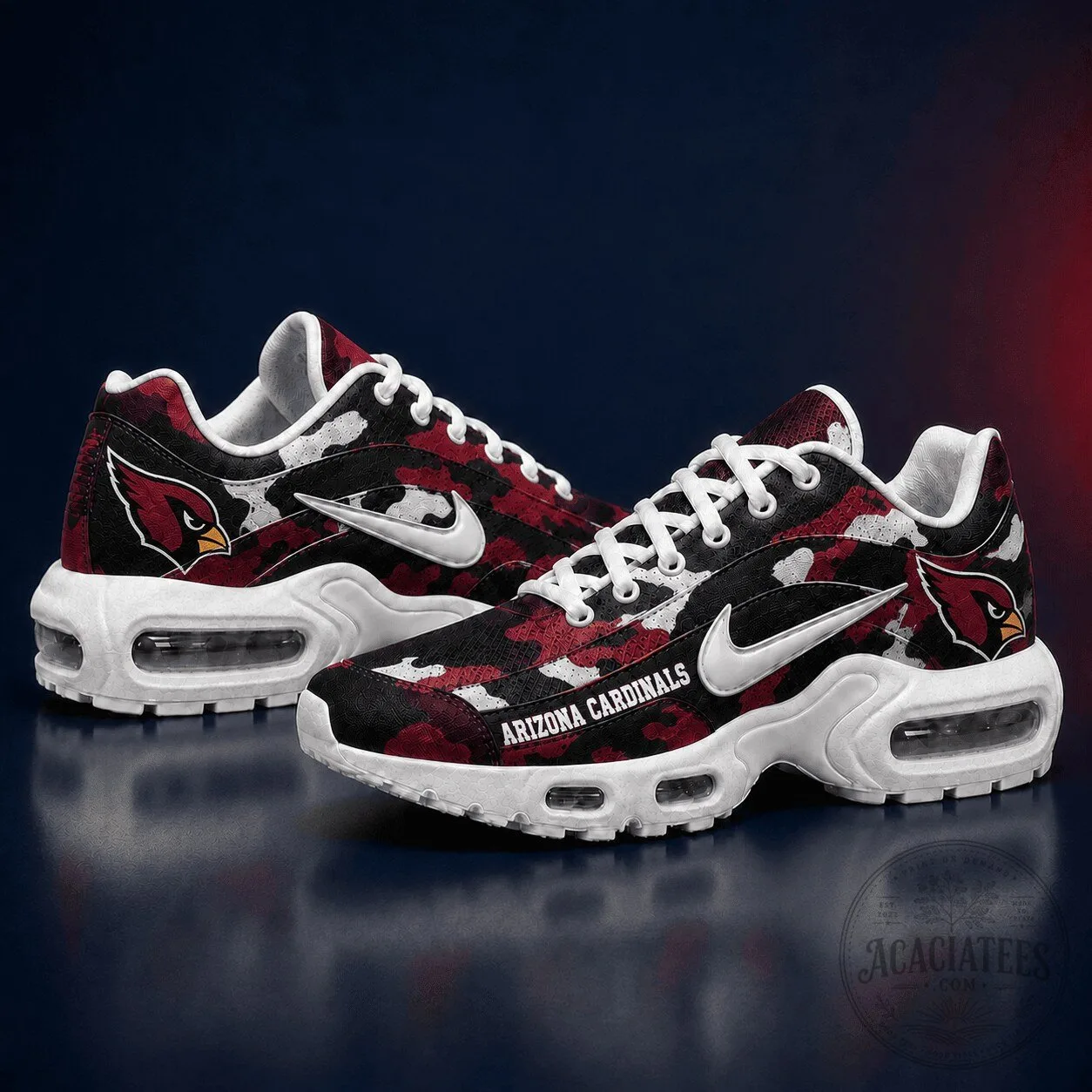 Arizona Cardinals Team Logo Camouflage Pattern Design Air Max Shoes