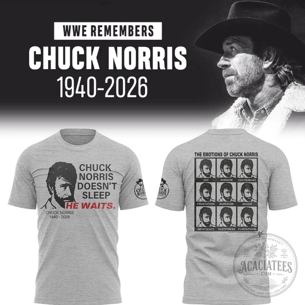 Funny Meme T-Shirt: Chuck Norris Waits, He Doesn't Sleep