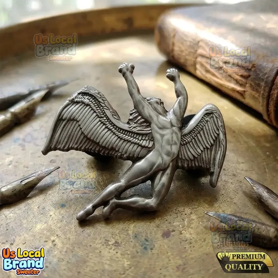 Led Zeppelin Icarus Swan Song Silver Metal Lapel Pin Badge