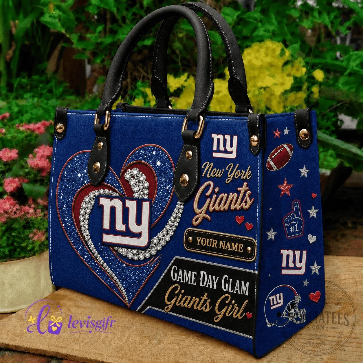 New York Giants NFL Premium Leather Hand Bag Personalized Gift For Fan Men Women