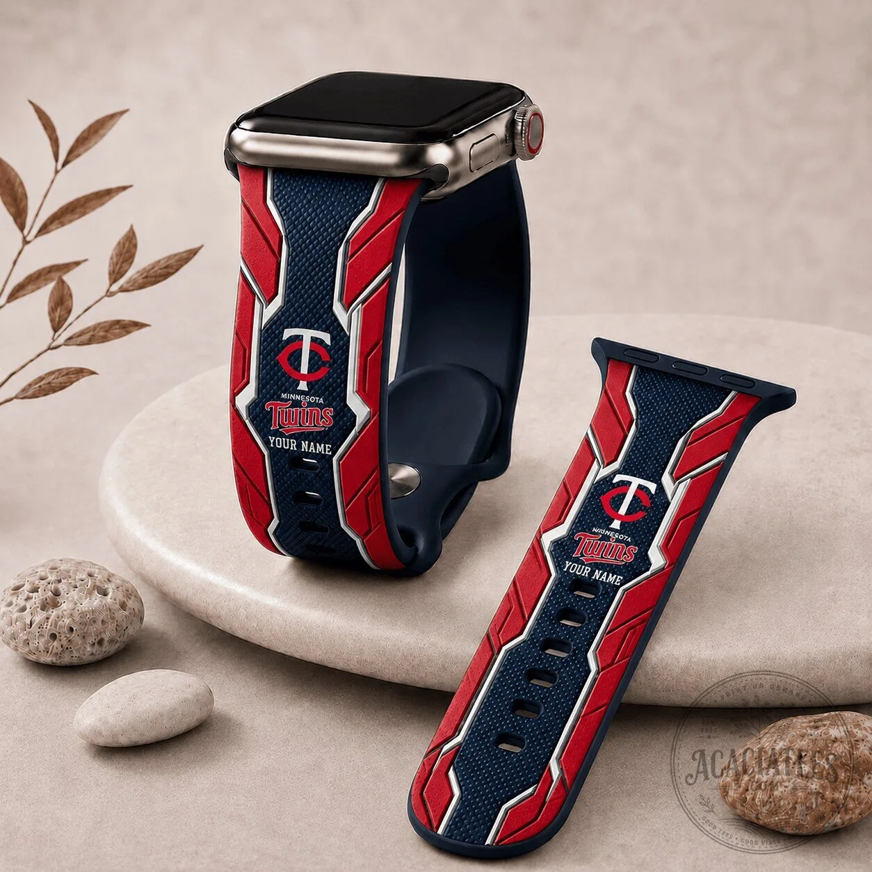 Minnesota Twins Major League Baseball Team Apple Watch Band Custom Name