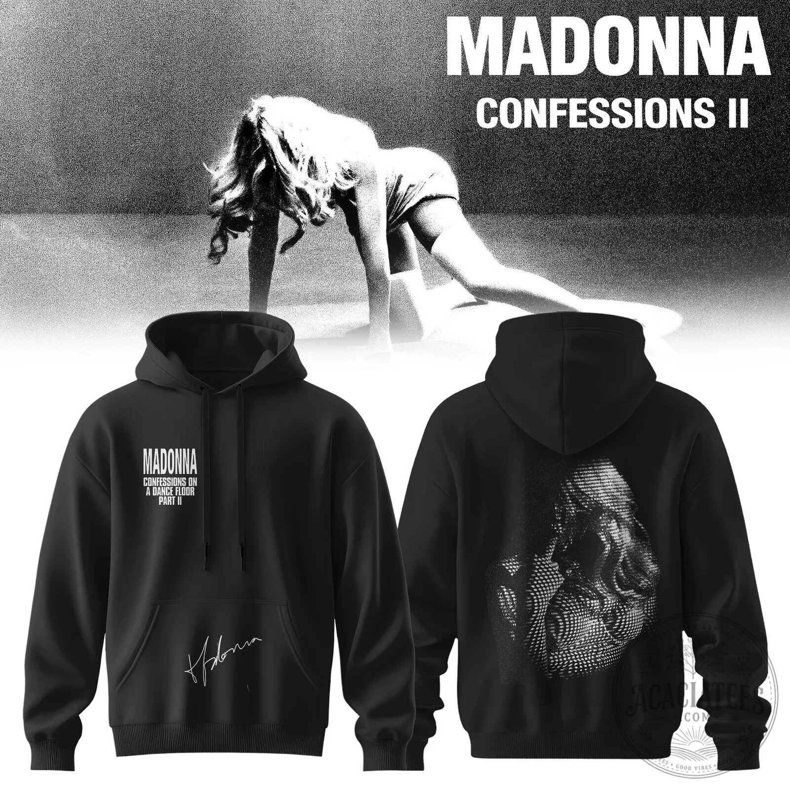 Madonna Confessions II Album Cover Black Hoodie