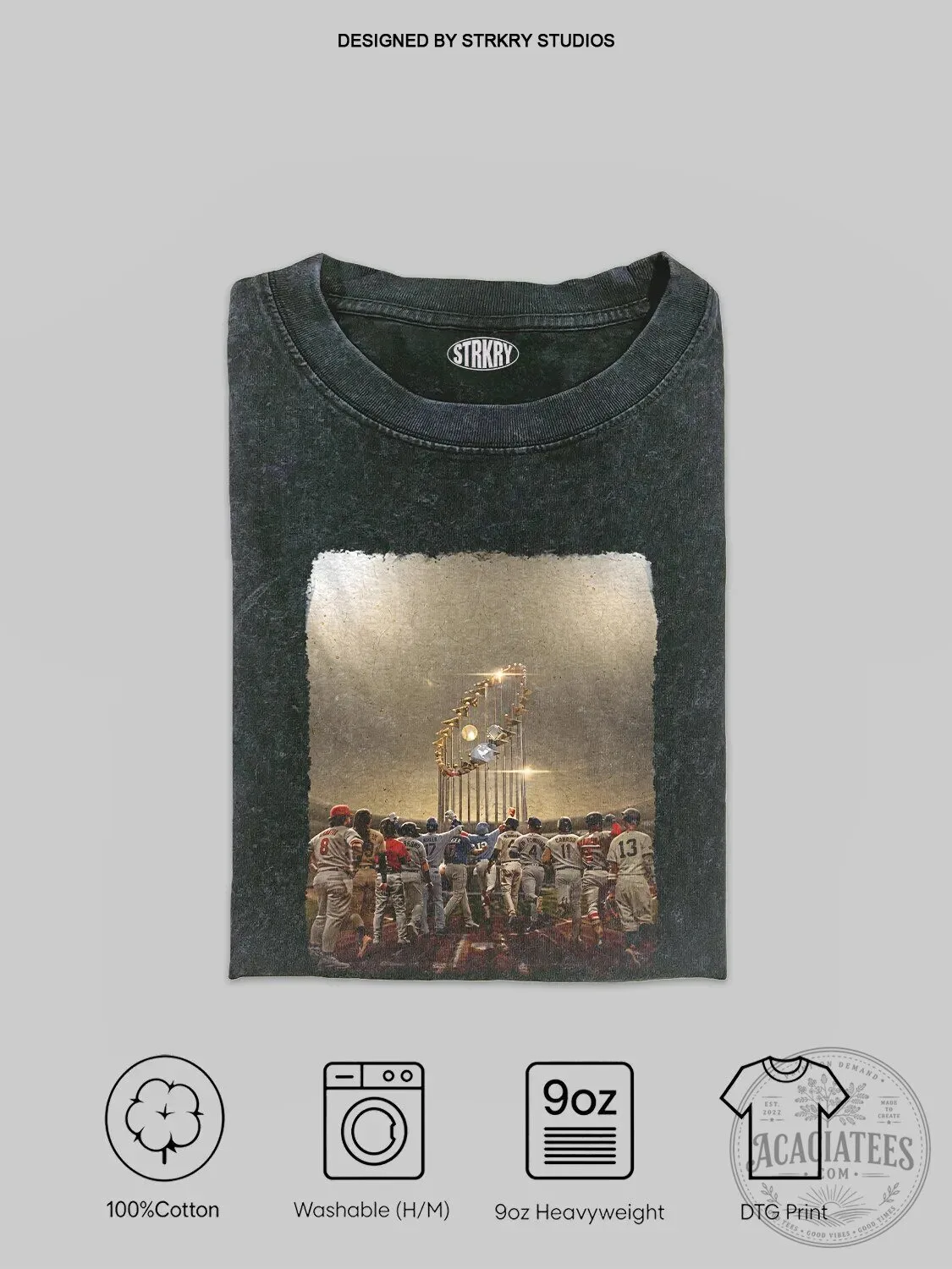 Baseball Race To October Trophy MLB World Series Graphic T-Shirt
