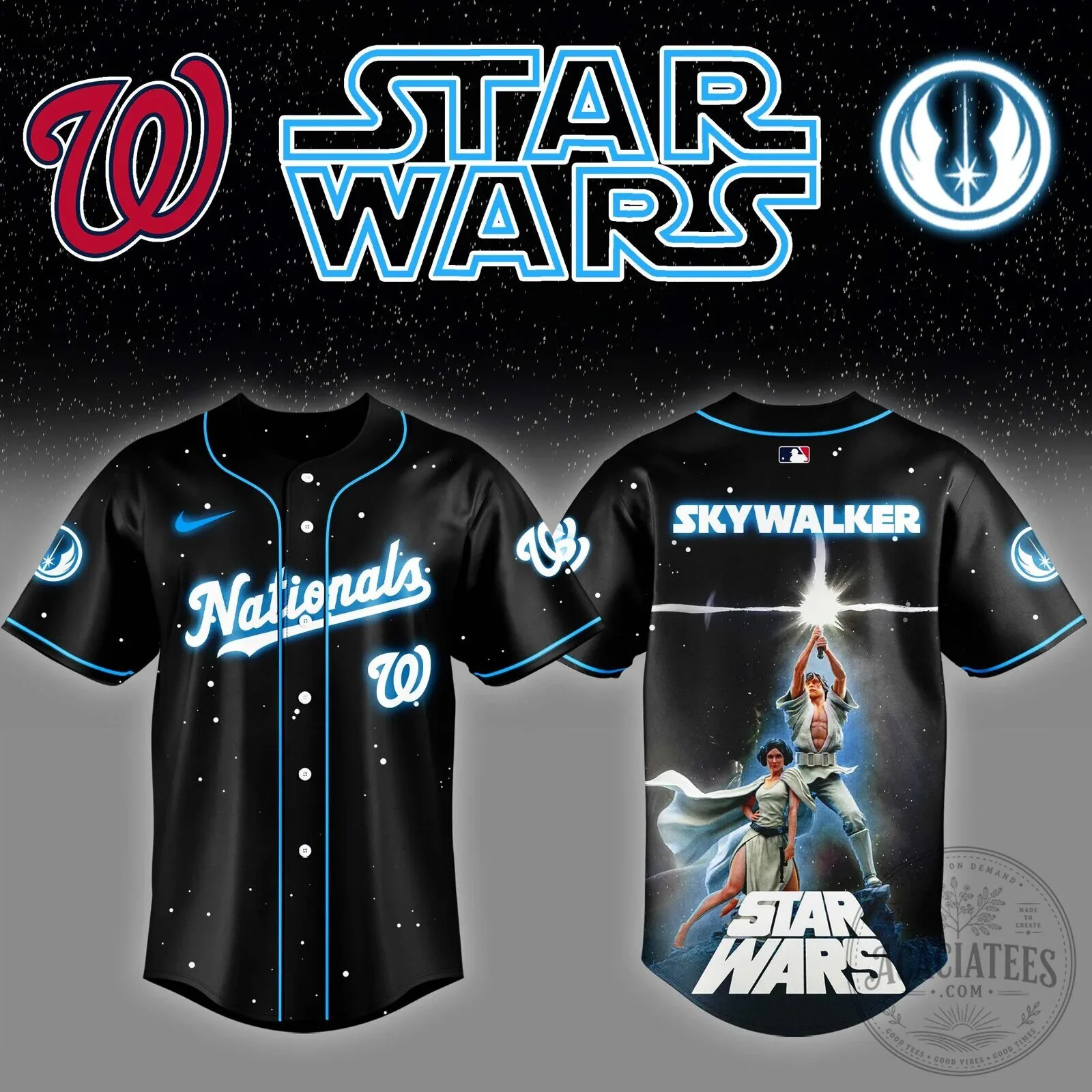 Skywalker Star Wars Washington Nationals Baseball Jersey
