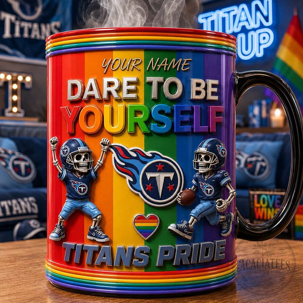 Tennessee Titans NFL Pride Dare To Be Yourself Rainbow Ceramic Mug