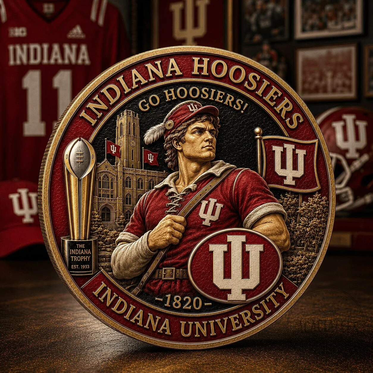 Commemorative Coin of the Indiana University Hoosiers - Go Hoosiers!