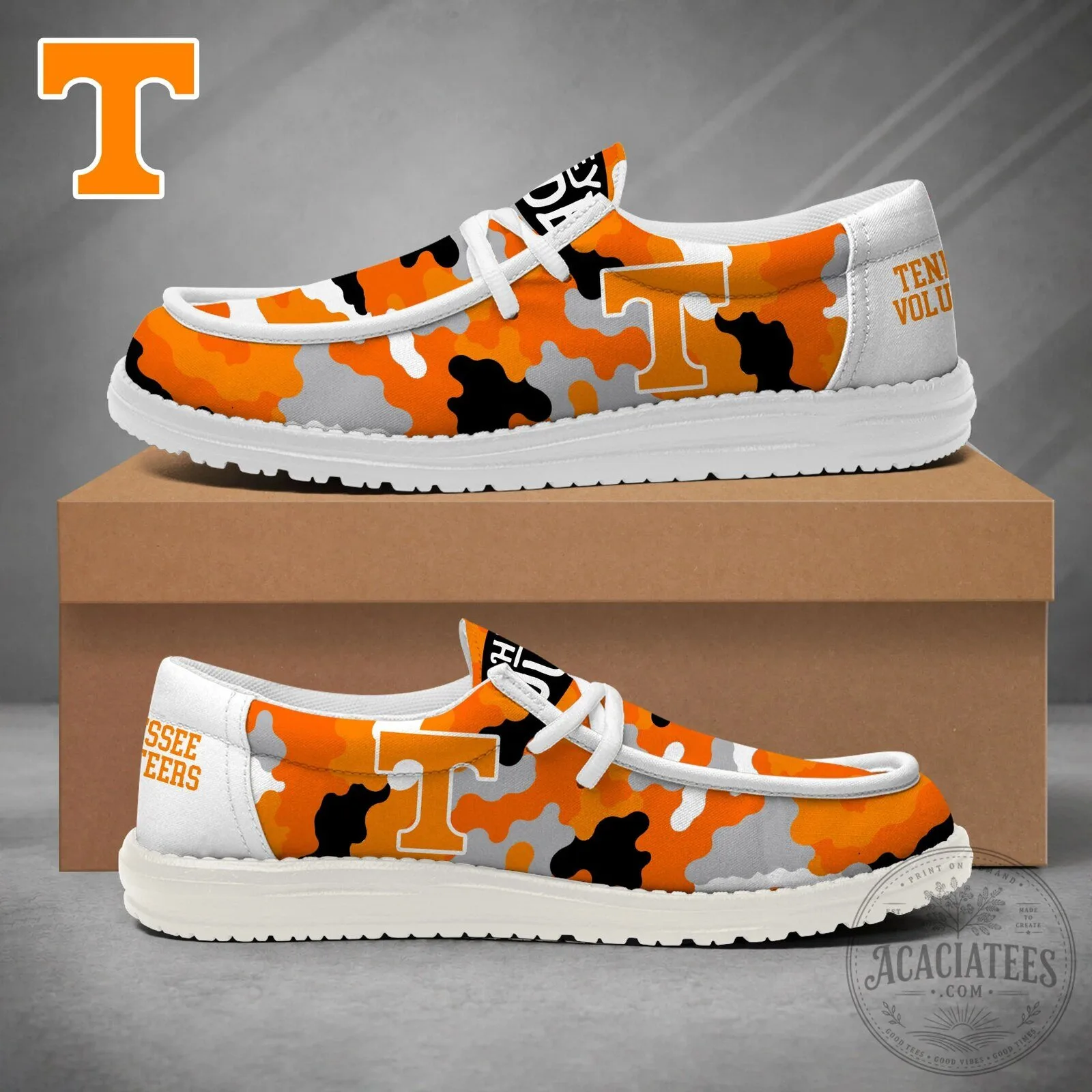 Tennessee Volunteers NCAA Camouflage Game Day Loafer Shoes