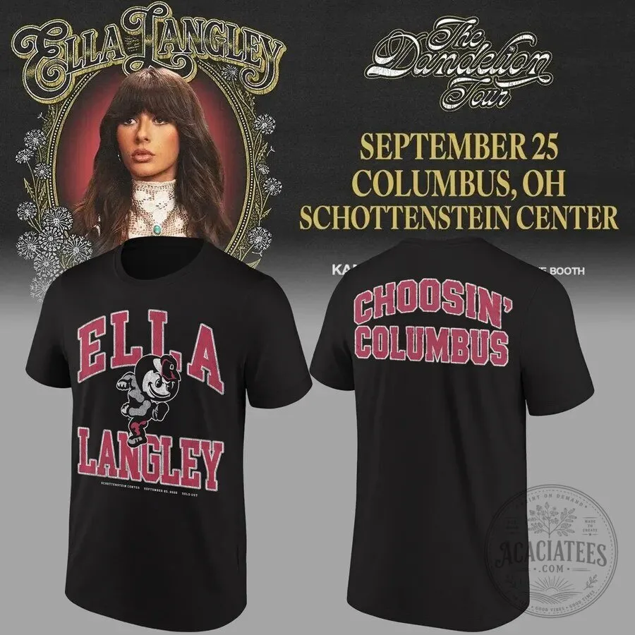 Ella Langley The Dandelion Tour Columbus Ohio Schottenstein Center Concert T-Shirt 2 Ella Langley The Dandelion Tour Columbus Ohio Schottenstein Center Concert T-Shirt
