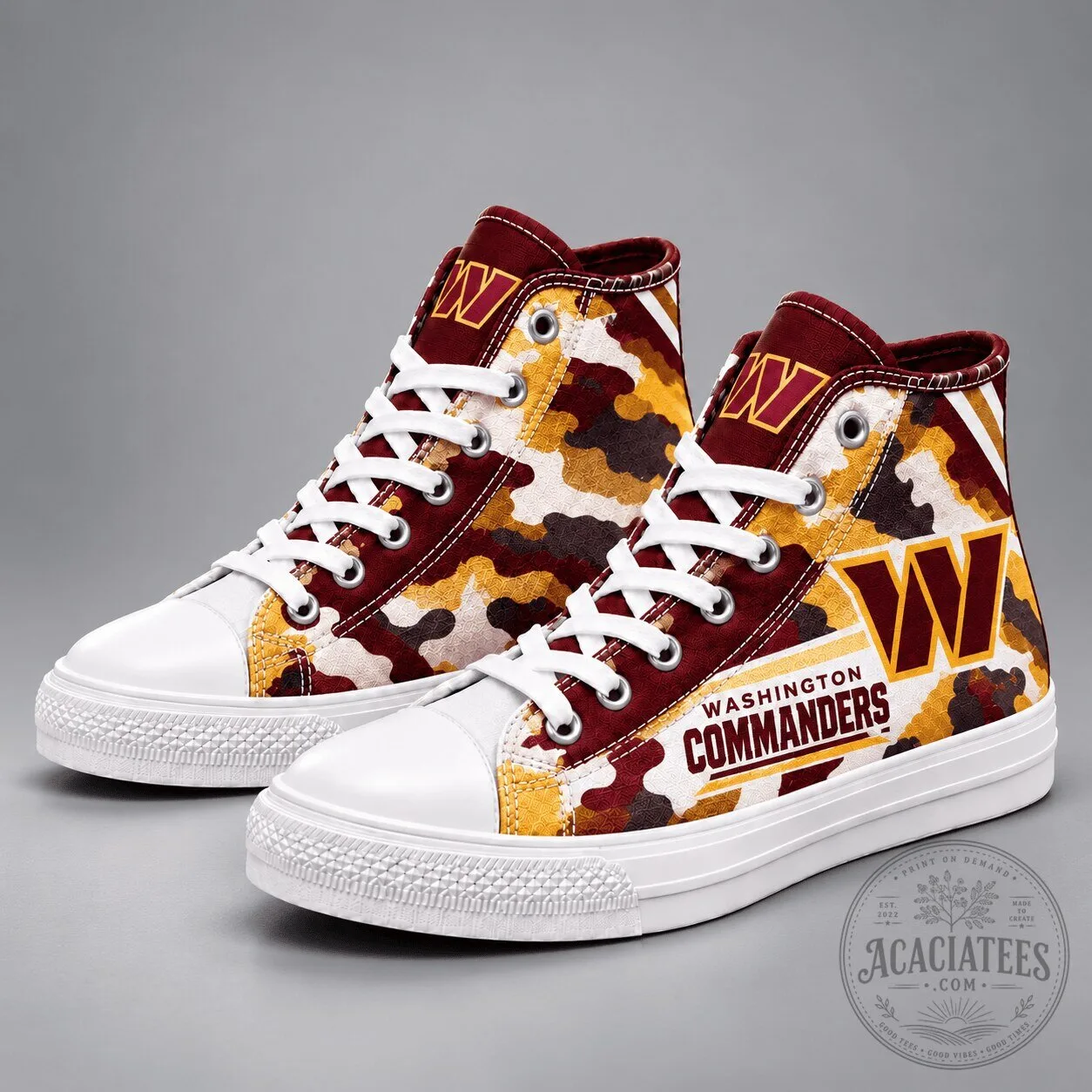 Miami Dolphins NFL Personalized Puffer Vest Custom Name and Number 5 Camouflage High Top Canvas Sneakers for Washington Commanders Fans