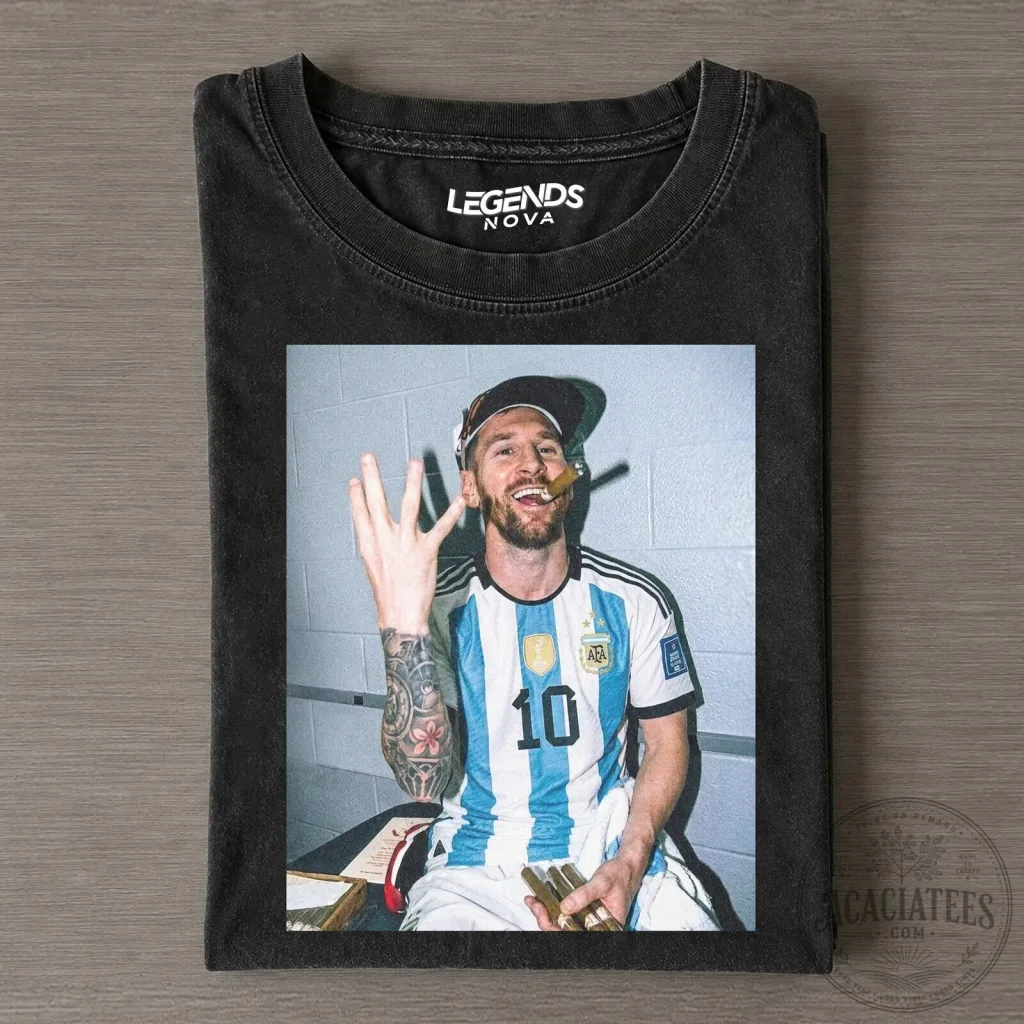Lionel Messi Argentina National Team Soccer Player T-Shirt Lionel Messi Argentina National Team Soccer Player T-Shirt