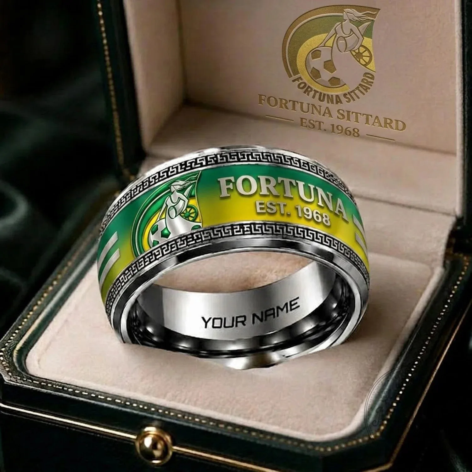 Fortuna Sittard Eredivisie Football Club Team Ring Custom Name Gift