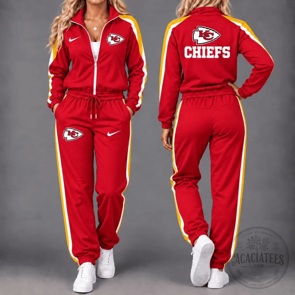 Kansas City Chiefs National Football League Red and Gold Tracksuit Set 27 Kansas City Chiefs National Football League Red and Gold Tracksuit Set