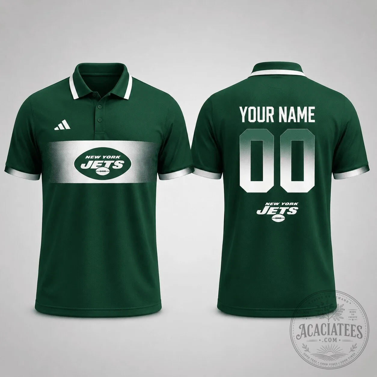 New York Jets Personalized Match Day Polo Shirt