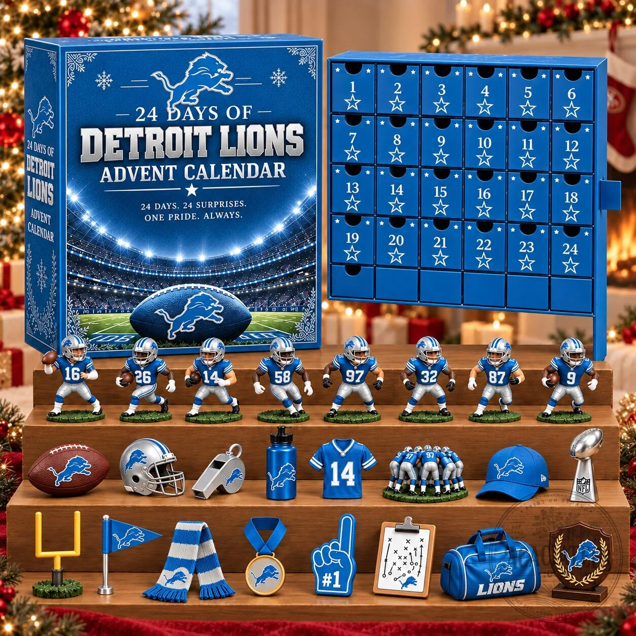 Detroit Lions Fan Advent Calendar Christmas Gift 5 Detroit Lions Fan Advent Calendar Christmas Gift