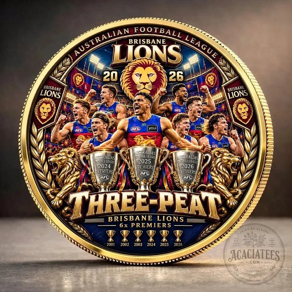 Brisbane Lions Australian Football League Three-Peat Commemorative Coin