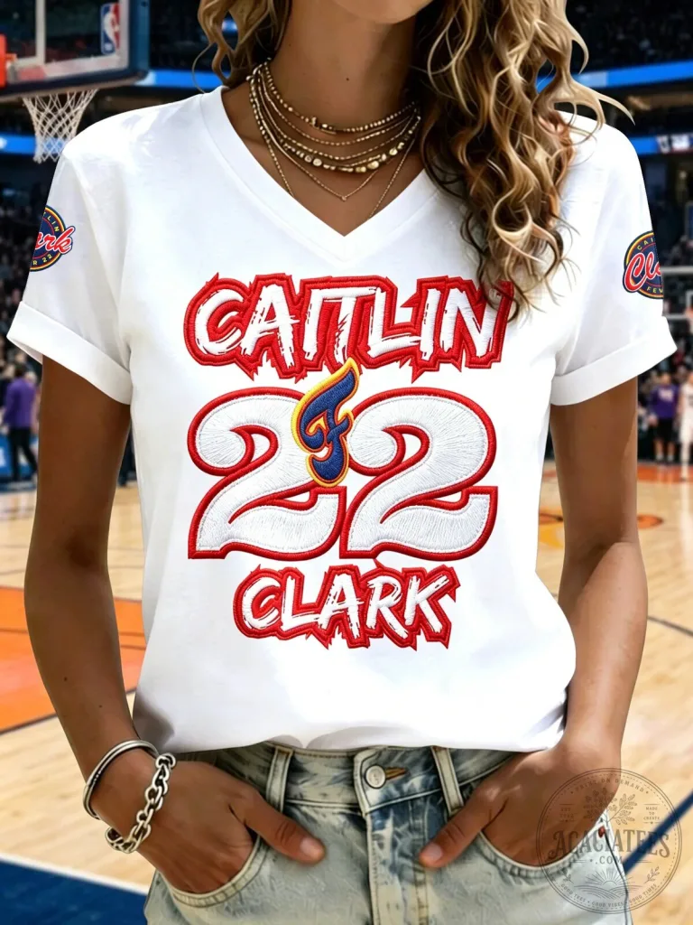 Caitlin Clark Basketball Fan Shirt, Iowa Hawkeyes Women's V-Neck T-Shirt