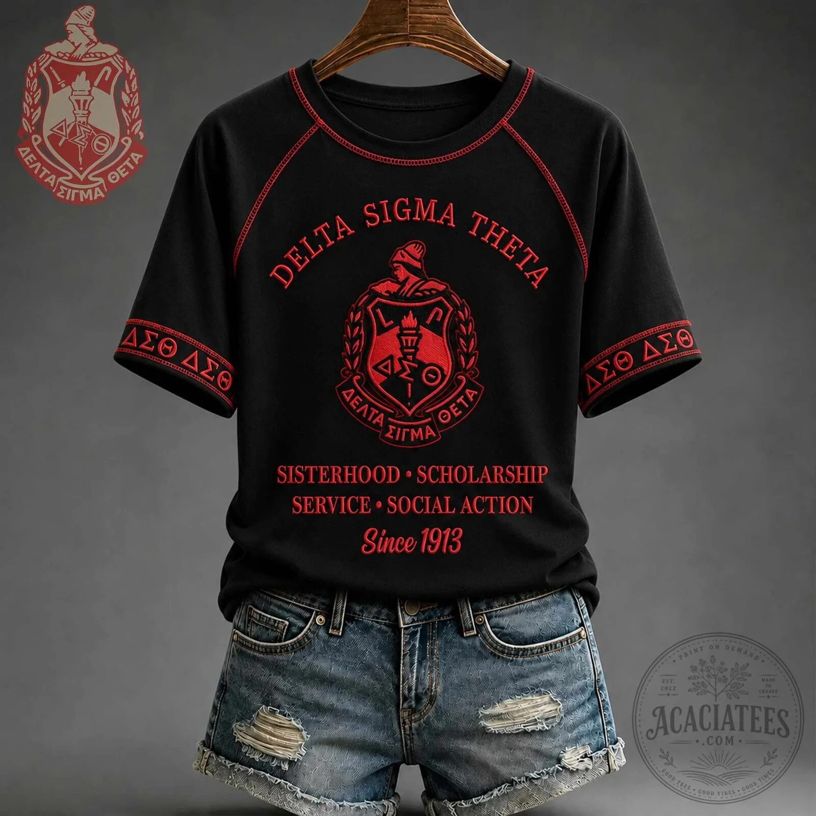 Sisterhood T-Shirt for Delta Sigma Theta Sorority's Scholarship and Social Action Services