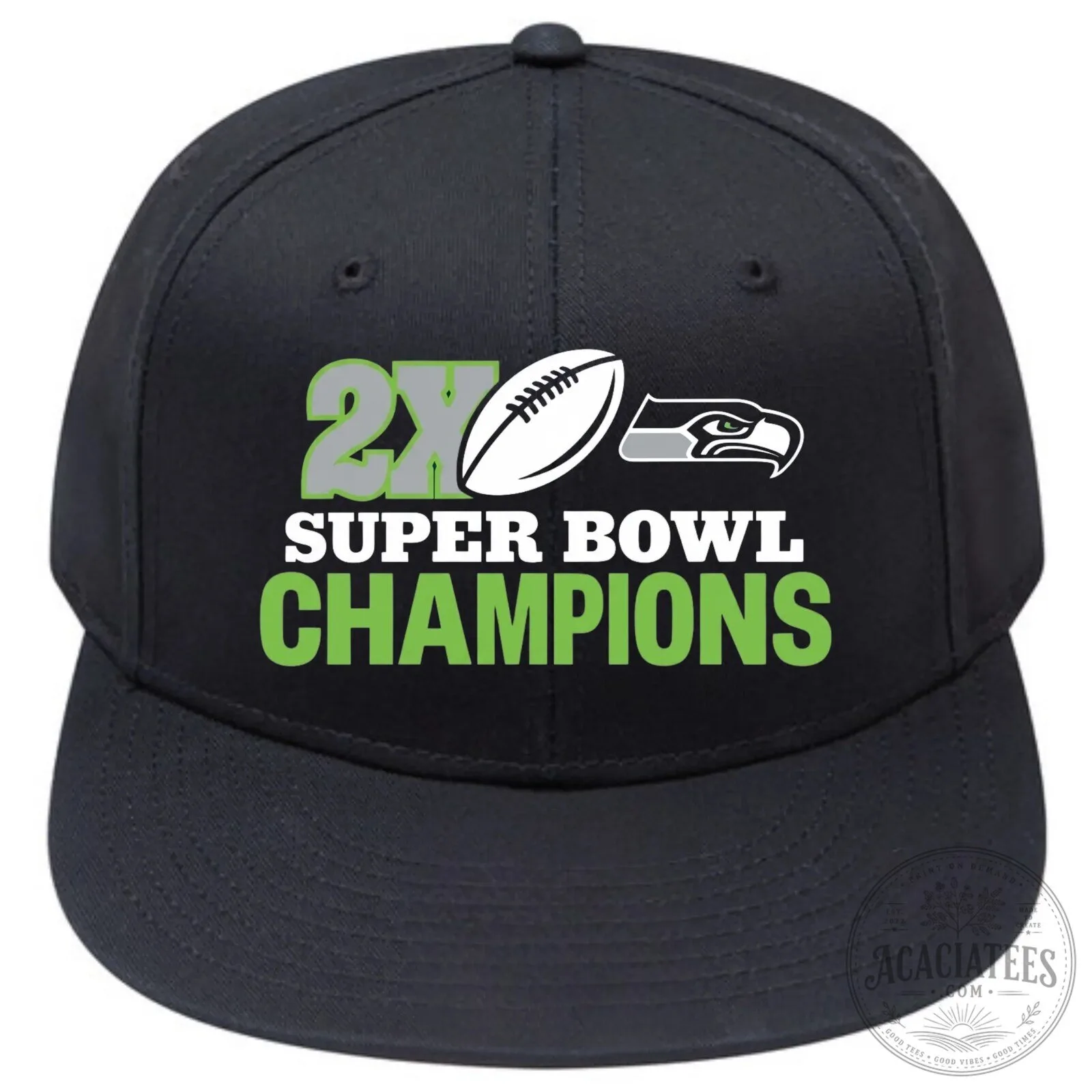 Seattle Seahawks 2X Super Bowl Champions Snapback Cap Hat