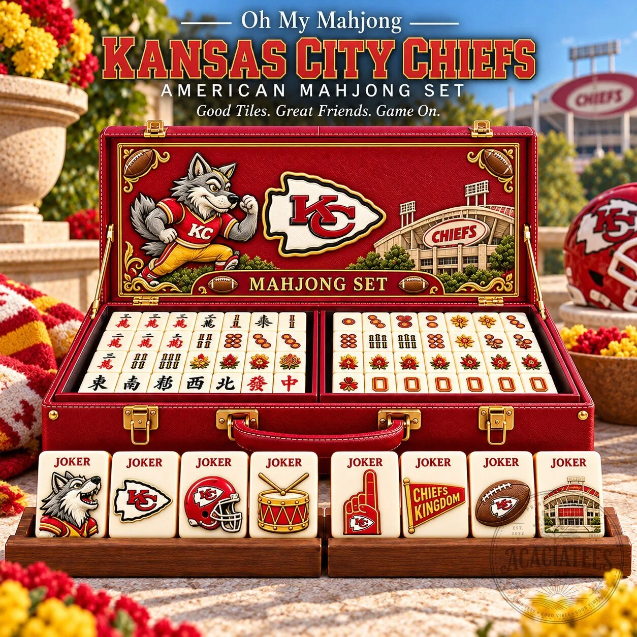 Kansas City Chiefs American Mahjong Game Set